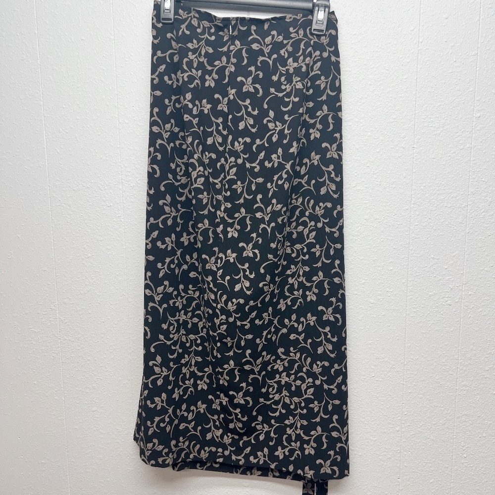 Jones New York True Wrap Vintage 90s Y2k Retro Floral Grunge Maxi Skirt Size 10p